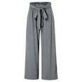 thumbnail image 5 of RMGVDSD Girl's Palazzo Pants Girls Casual Pants Elastic Waist Flowy Wide Leg Beach Trousers Long Pants With Drawstring Pockets Comfortable Everyday Wear 8-9 Years, 5 of 8