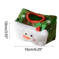 thumbnail image 3 of Uxgjfwu Christmas Tissue Box Cover Plush Red Green Fabric Decorative Holder for Living Room Bathroom Holiday Decor, 3 of 6