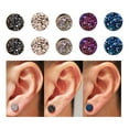 thumbnail image 4 of 5 pares de pendientes magnéticos, regalo de joyería, de imitación de colores mezclados para mujeres y hombres 6 mm de diámetro Zulema pendientes, 4 of 8