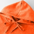 thumbnail image 4 of Men's Plain Hoodie Pocketed Soft Cotton Fleece Pullover Trendy Hooded Sweatshirts Fall Winter Tops (3XL, Orange), 4 of 6