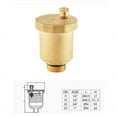 thumbnail image 2 of SENRISE Brass Air Vent Valve Quick Exhaust Air Control Valve DN10-DN25 4 Size, 2 of 6