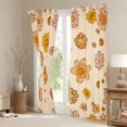 thumbnail image 3 of jejeloiu Cartoon Cute Flower Black Out Curtains,Kawaii Floral Curtains Pack of 2 (42x63 Each),Orange Daisy Blossom Bedroom Curtains For Girls Teens,Ultra Soft Home Decor, 3 of 6