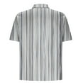 thumbnail image 3 of Men's Striped Shirts Casual Short Sleeve Button Down Summer Hawaiian Shirts, 3 of 4