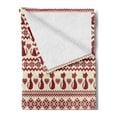 thumbnail image 2 of Nordic Soft Flannel Fleece Blanket, Cat Pattern Pixel Art Inspirations Feline Love Animal Themed Christmas Illustration, Cozy Plush for Indoor and Outdoor Use, 50" x 60", Beige Ruby, by Ambesonne, 2 of 5