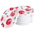 thumbnail image 1 of POGLIP Summer Pomegranate Watercolor Set of 4 Car Coaster for Drinks, Absorbent Ceramic Stone Coasters Cup Mat with Cork Base for Home Kitchen Room Coffee Table Bar Decor, 1 of 5