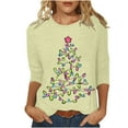 thumbnail image 2 of Qertyioot Femmes Mode Noël Impression Sweat-Shirt, Manches Longues Casual Col Rond Pull Tops, 2 of 5