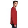 thumbnail image 5 of Gildan Men's Heavy Cotton Long Sleeve T-Shirt, Everyday Wear Red T-Shirt, 5-Pack Crewneck Tee, S, 5 of 5