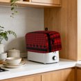 thumbnail image 4 of Toaster Cover 4 Slice, Red Black Plaid Dustproof Bakeware Oven Protector with Top Hook, Country Vintage Star Abstract Gingham Waterproof Small Kitchen Appliance Toasters Dust Cover, 12"x11"x8", 4 of 9