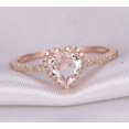 thumbnail image 2 of HeartsAndYou Heart Cut Lab Grown Morganite Engagement Ring 14k SOLID Rose Gold Wedding Women, 2 of 6