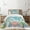 Seafoam Coral Blue, variant on Ambesonne Flamingo Quilted Bedspread Set 2 Pcs, Heron Birds Watercolor, Twin Size, Grey Vermilion White