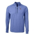 thumbnail image 2 of Men's Cutter & Buck Heather Royal Chicago Cubs Adapt Eco Knit Stretch Recycled Quarter-Zip Pullover Top, 2 of 3