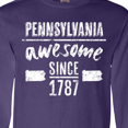 thumbnail image 4 of Inktastic Pennsylvania Awesome Since 1787 Long Sleeve T-Shirt, 4 of 5