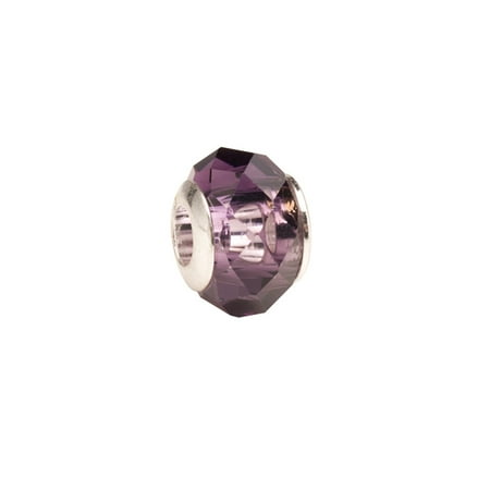- Purple Faceted Beauty Large Hole Beads Murano Lampwork European Glass Crystal Charms Beads Spacers Fit Pandora Troll Chamilia Carlo Biagi Zable Snake Chain Charm Bracelets 9.5x13.5mm 4pcs