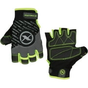 Flexzilla GH330XXL High Dexterity Polyurethane Palm Gray Black ZillaGreen XXL Fingerless Gloves