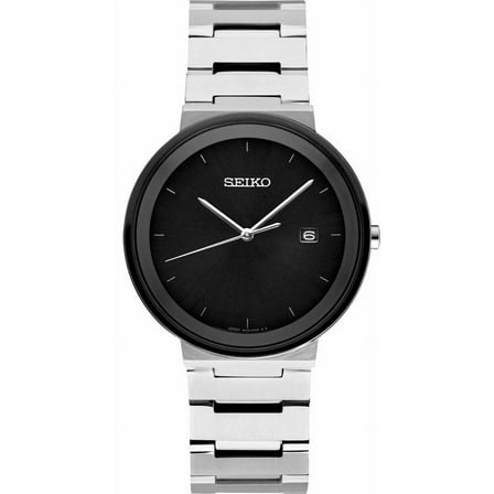 Seiko Essentials Men's Black Dial Quartz Watch SUR485