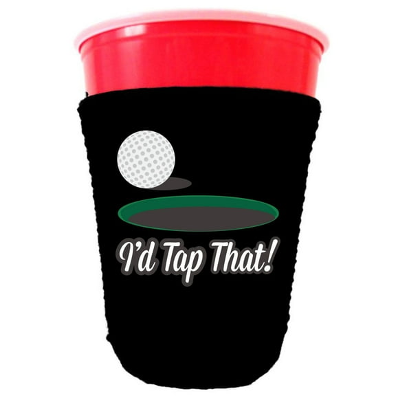 I'd Tap That Golf Party Cup Coolie (Black)