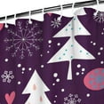 thumbnail image 4 of Rideau de Douche Joyeux Noël pour Salle de Bain, Rideaux de Douche de Noël Rouges, Imperméables, Amusants, Crochets de Rideau de Douche Joyeux Noël Inclus, 72x72 Pouces, 4 of 5
