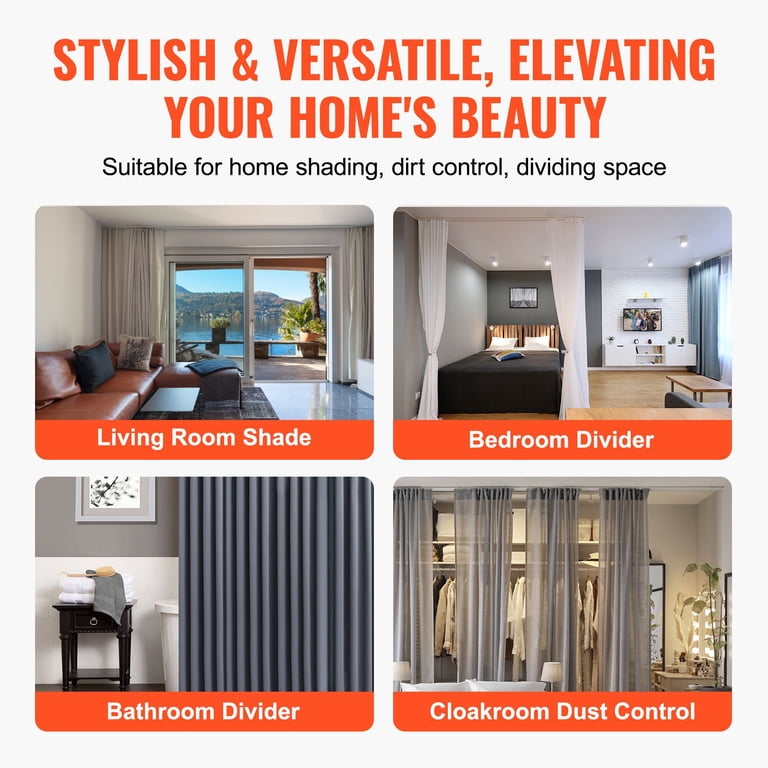 AsterOutdoor Sliding Curtain Track with Self-Adhesive Tape photo 6