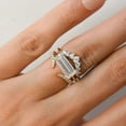 thumbnail image 2 of Jewelerix Moissanite Diamond Baguette Cut Ring 1.30 CT Moissanite Diamond Ring 14 K Rose Gold Wedding Promise Rings for Her, 2 of 4