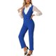 thumbnail image 2 of INSPIRAR CHIC Mono Elegante Sin Mangas con Cinturón y Pierna Recta para Mujeres XS Azul Real, 2 of 6