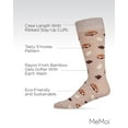 thumbnail image 3 of MeMoi Men's I'd Like S'mores Please Bamboo Blend Crew Sock - Mens - Male, 10-13, Khaki Heather, 3 of 9