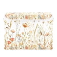 thumbnail image 2 of Ryvnso Watercolor Wild Flower Large Lidded Foldable Storage Baskets Cubes Boxes Lids Bin for Home, 2 of 7
