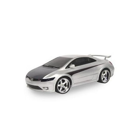 1:16 Scale Tyco Radio-Controlled Silver Civic SI Sports Car, 27 MHZ