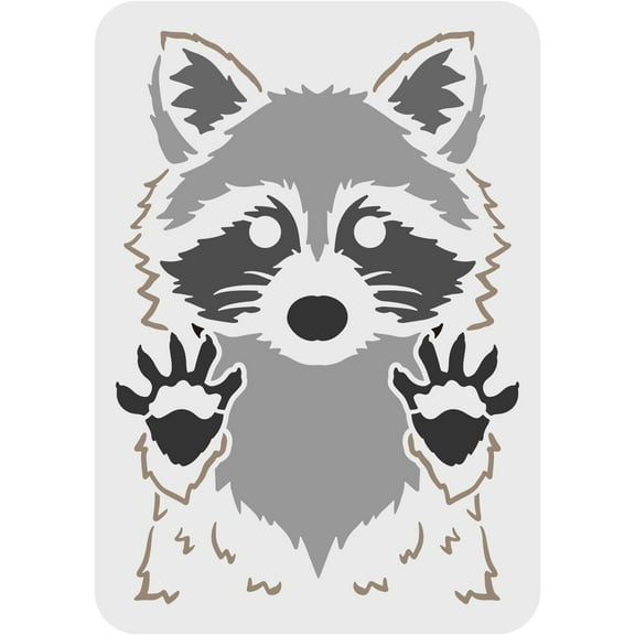 Raccoon Stencil 11.7x8.3inch Reusable Painting Template DIY Craft Woodland Animal Stencil