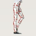 thumbnail image 5 of Gibobby Pantalones de yoga Pantalones de Navidad Leggings ajustados personalizados para Yoga Correr Navidad Santa Pilates Fiesta de mujeres Muñeco de nieve Yoga(Blanco,M), 5 of 5