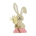 thumbnail image 2 of Decoración de conejos de madera de Pascua – Adorno bucólico de madera sobre la mesa con huevos y flores, amarillo rosado azul, 18x7cm 18x8cm, decoración rústica primaveral, 2 of 6