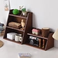 thumbnail image 4 of Coffee Cute Cup Storage, Wooden Tea Cups Rack, Kitchen Counter Shelf for Tea Coffee Bar Accessories, Matcha Stand, Cup Display, Condiment Storage Rack, 4 of 5