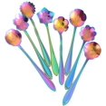 thumbnail image 1 of ORUYROP 8 Pcs Flower Spoon Set, Stainless Steel Reusable Tea Scoops Stirring Spoon Coffee Spoon Mixing Spoon Sugar Dessert Cake Spoon Ice Cream Spoons Tableware for Tea Partie (length:4.9 inch, 1 of 7