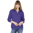 thumbnail image 2 of Charles River Apparel 9359 Crosswind Quarter Zip Sweatshirt-Purple-S, 2 of 4