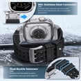 thumbnail image 3 of AIYOCK Compatible with Apple Watch Ultra2/Ultra Band 49mm 46mm 45mm 44mm for Men Women, Waterproof Silicone Watch Band for iWatch Series 10/9/8/7/6/5/4, 3 of 8