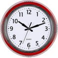 thumbnail image 2 of Retro Wall Clock 10 Inch Red Kitchen 50"s Vintage Design Round Silent Non Ticking Battery Operated Quality Quartz Clock, 2 of 5