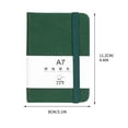 thumbnail image 2 of A7 Pocket Notebook Thick Paper Leather Cover Journal for Writing Sketching Office School Notes, 2 of 2