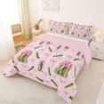 thumbnail image 2 of Manfei Girls Personalized Gifts King Size Comforter Sets,Pink Bowknot Kawaii Camber Comforters King Size,Pink Reversible,3-Piece,1 Comforter and 2 Pillowcases, 2 of 7