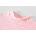 thumbnail image 4 of OSOLU Girls T-Shirt Turtleneck Long Sleeve Thin Horizontal Striped All Over Print Soft Layering Tops Pink, 4 of 9