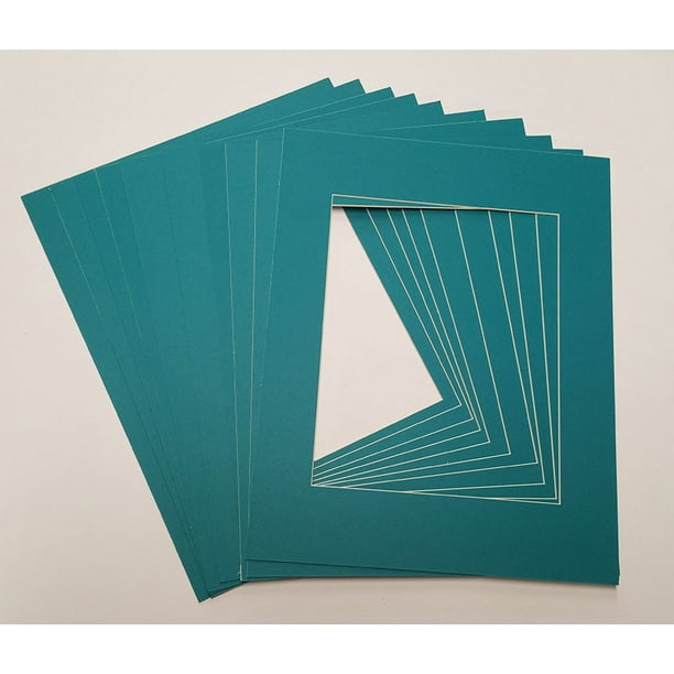 11x14 White Picture Mats with White Core for 8x10 Pictures Fits 11x14