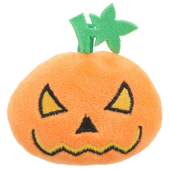 KAKOWELY Juguete masticable para gatos de Halloween con forma de calabaza, juguete interactivo chirriante, juguete para la dentición del gato.