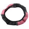 thumbnail image 7 of Pink PU Leather Steering Wheel Cover for 15 Inch Car Accessories, 7 of 7