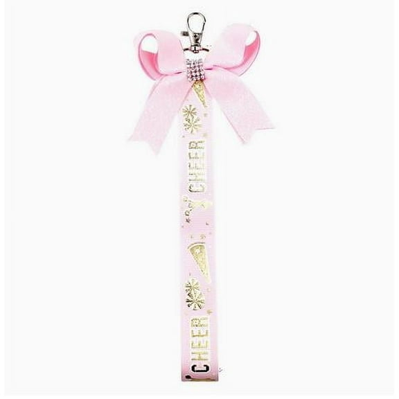 WEUVEB 5-Pack Cheer Bow Keychains Cloth Material Bag Accessories for Girls and Teens