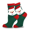 thumbnail image 4 of TeeHee Christmas Holiday Cozy Fuzzy Crew Socks 3-Pack for Kids (9-10 Years, Gingerbread), 4 of 5