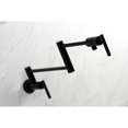 thumbnail image 4 of Kingston Brass KS4100CKL Kaiser Two-Handle 1-Hole Wall Mount Pot Filler Faucet in Matte Black, 4 of 8