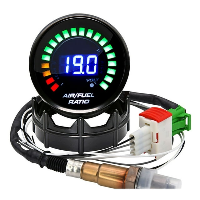 52mm Air Fuel Ratio Gauge LED Digital Display Narrowband O2 Oxygen Sensor Car Gauge For 12V Car Racing Car Gauge ,High Sensitivity & Precision
