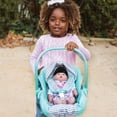 thumbnail image 4 of Adora Creative Zig Zag Baby Doll Car Seat Carrier Removable Cover, Machine Washable and Fits Most Dolls & Plush Animals Up to 20”, Birthday Gift for Children Ages 2 and Up - Green Mint (Green Handle), 4 of 5