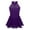 Purple, variant on TiaoBug Kids Girls Sleeveless Gymnastic Ballet Dance Leotard Dress Halter Figure Ice Skating Performance Costume Black 10