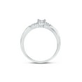 thumbnail image 3 of FB Jewels Sterling Silver Womens Round Diamond Solitaire Promise Bridal Engagement Ring 1/20 Cttw, 3 of 4