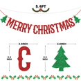 thumbnail image 2 of Banner Aeryourtar Merry Christmas con purpurina roja y verde, 2 of 7