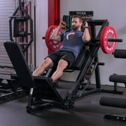 Titan Fitness Plate-Loaded Leg Press Hack Squat Machine Combo, Rated 1,000 LB, Three Lockout Positions
